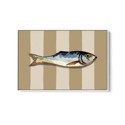 Bye The Bass - Contemporary Still Art Featuring Seafood Fish - Stretched Canvas Print or Framed Fine Art Print - Artwork I Heart Wall Art Australia 