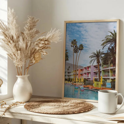 Palm Springs Pool Day VII - Stretched Canvas, Poster or Fine Art Print I Heart Wall Art