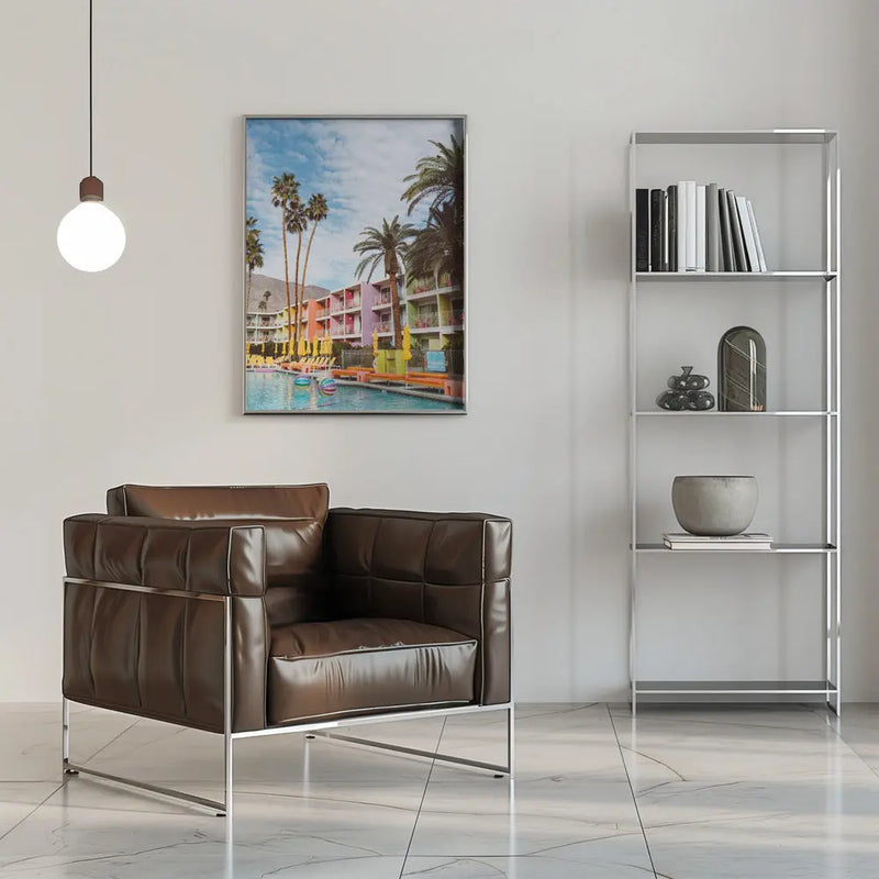 Palm Springs Pool Day VII - Stretched Canvas, Poster or Fine Art Print I Heart Wall Art