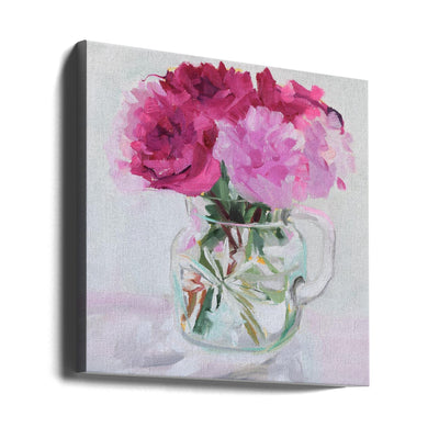 Pretty In Pink - Square Stretched Canvas, Poster or Fine Art Print I Heart Wall Art