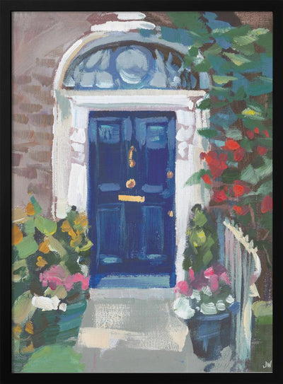 Blue Door - Stretched Canvas, Poster or Fine Art Print I Heart Wall Art
