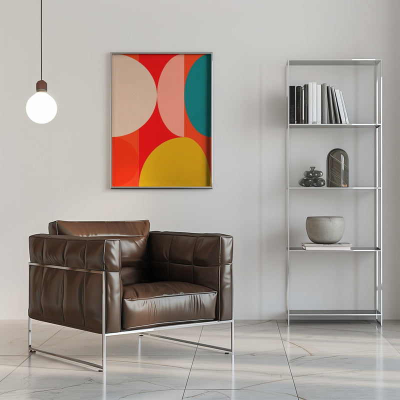 Mid Century Pastel 13 - Stretched Canvas, Poster or Fine Art Print I Heart Wall Art