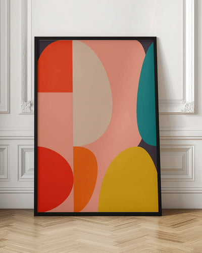 Mid Century Pastel 14 - Stretched Canvas, Poster or Fine Art Print I Heart Wall Art