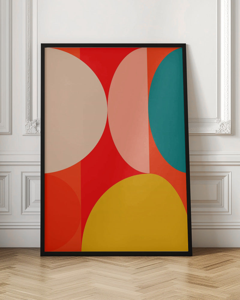 Mid Century Pastel 13 - Stretched Canvas, Poster or Fine Art Print I Heart Wall Art