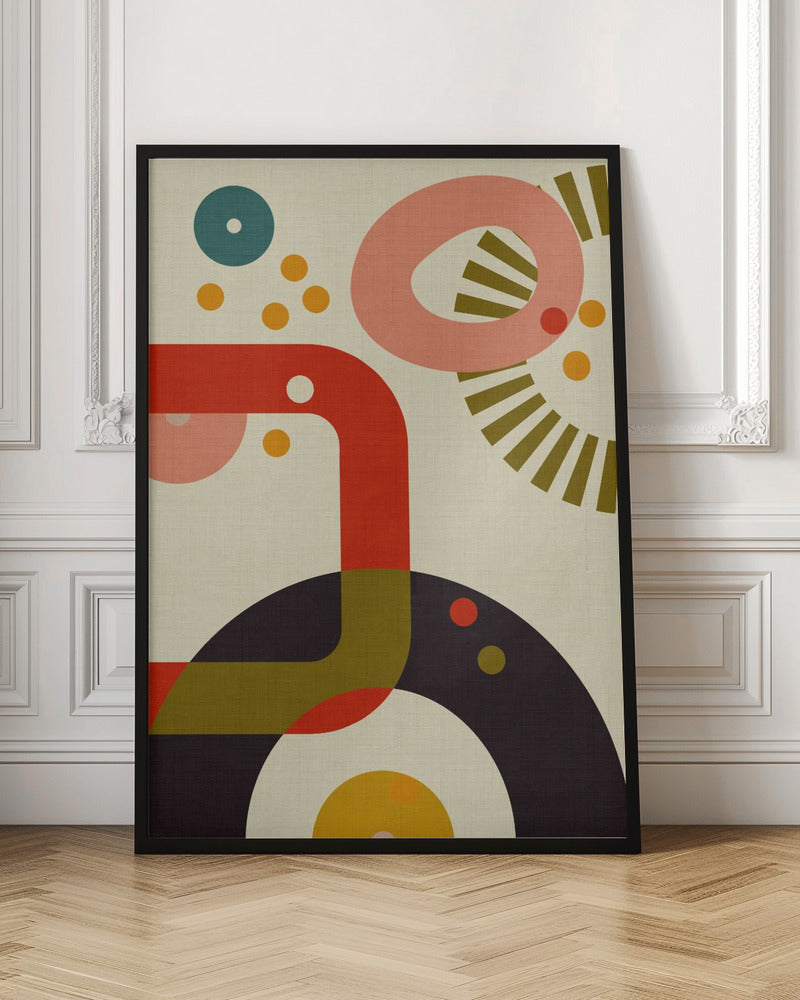 Mid Century Cirque 3 - Stretched Canvas, Poster or Fine Art Print I Heart Wall Art