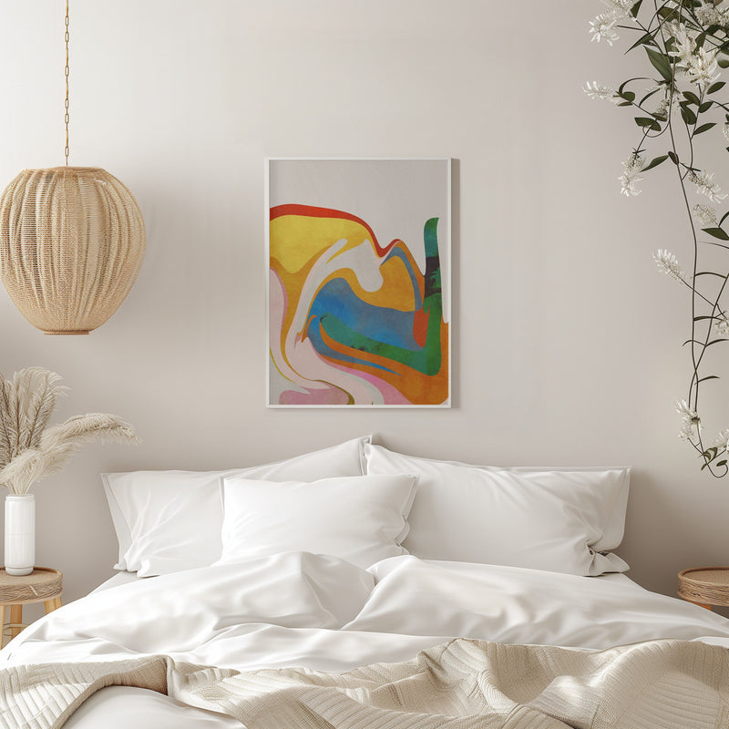 Organic Bauhaus Waved - Stretched Canvas, Poster or Fine Art Print I Heart Wall Art