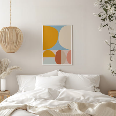 Mid Century Pastel 15 - Stretched Canvas, Poster or Fine Art Print I Heart Wall Art