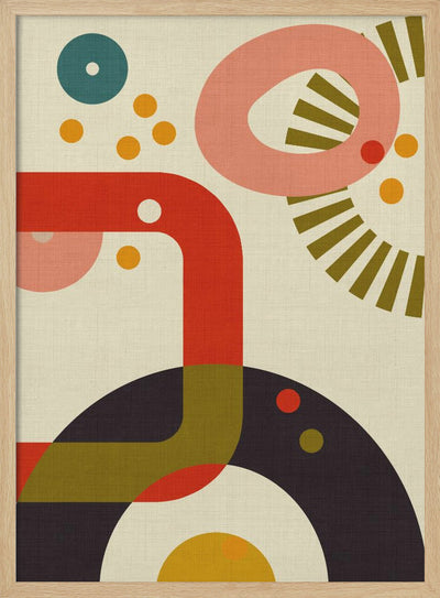 Mid Century Cirque 3 - Stretched Canvas, Poster or Fine Art Print I Heart Wall Art