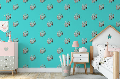 Wombat by Lucy Hawkins - Peel and Stick Removable Wallpaper I Heart Wall Art Australia 