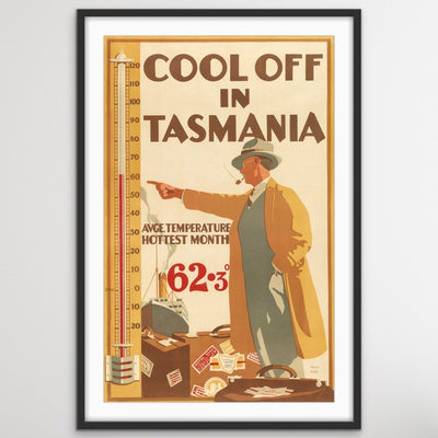 Cool Off In Tasmania -  Australian Vintage Travel Poster - I Heart Wall Art