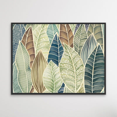 Leaf - Green and Blue Australian Nature Art Print - Nature Wall Art - I Heart Wall Art