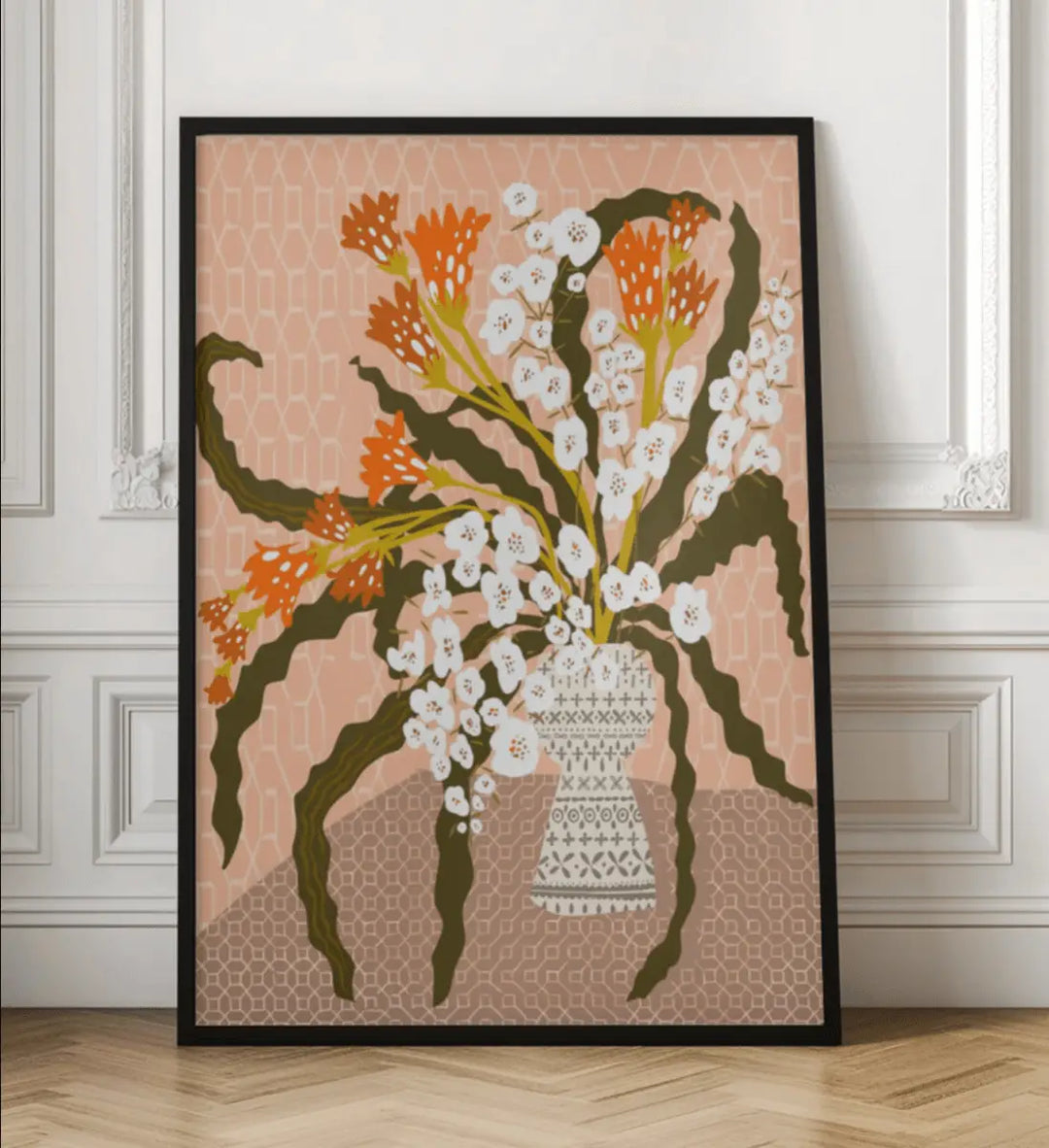 Floral Geometric And Graphic Artwork - I Heart Wall Art 