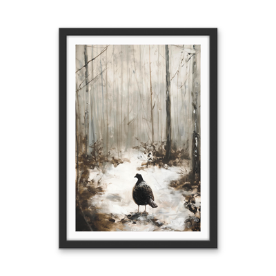 Black Snow Bird - Stretched Canvas or Wall Art Print I Heart Wall Art