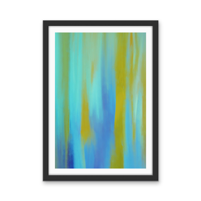 Blue Aura - Abstract Colour Stretched Canvas or Wall Art Print I Heart Wall Art