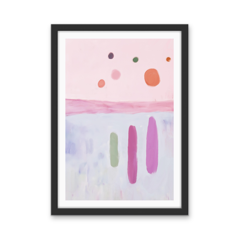 Star Reflection - Abstract Pastel Colour Stretched Canvas or Wall Art Print I Heart Wall Art