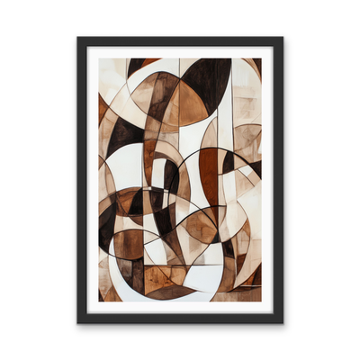 Mix & Match - Brown Monochrome Stretched Canvas or Wall Art Print I Heart Wall Art
