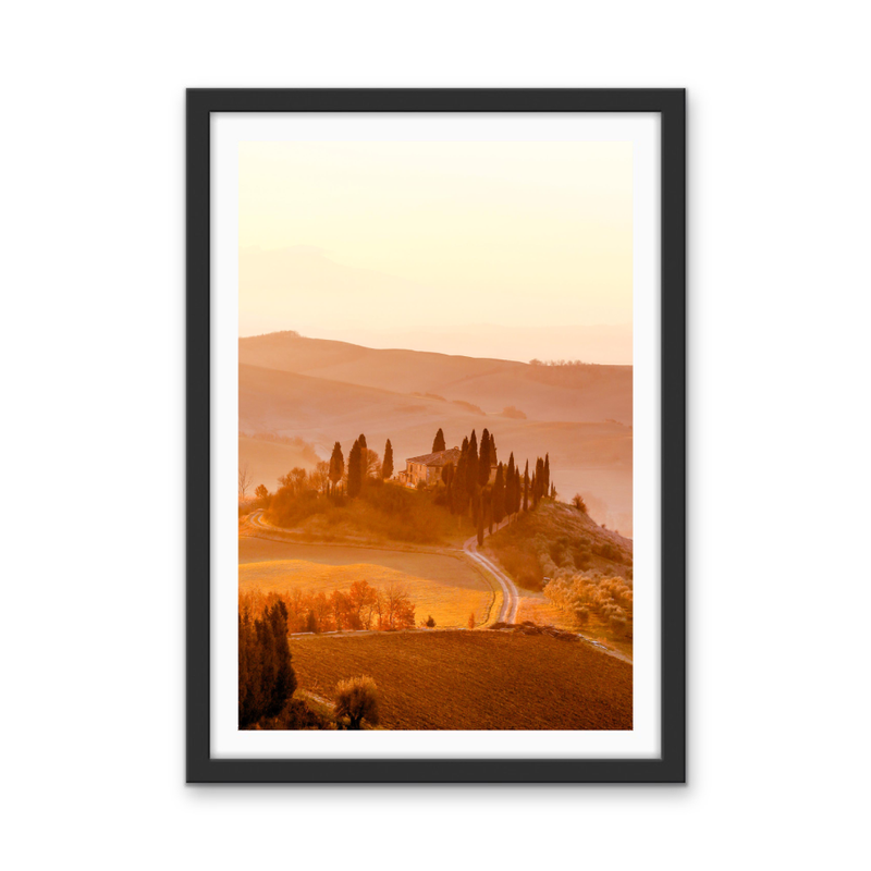 The Hills of Tuscany - Sunset Photographic Print, Stretched Canvas or Wall Art Print I Heart Wall Art