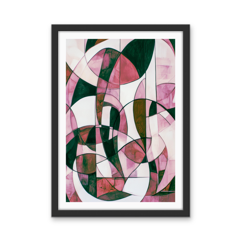 Mix & Match - Pink Monochrome Stretched Canvas or Wall Art Print I Heart Wall Art
