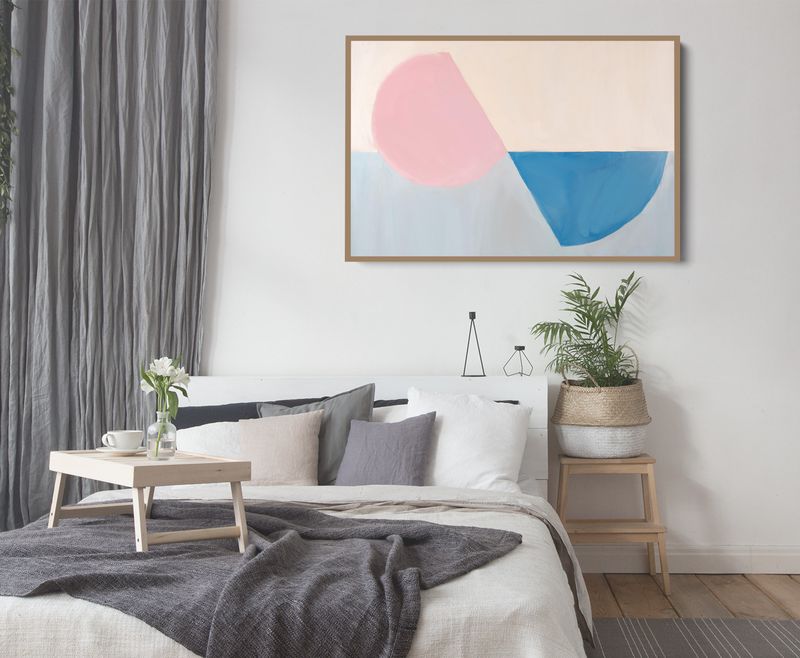 Fractions - Geometric Shapes Stretched Canvas or Wall Art Print I Heart Wall Art