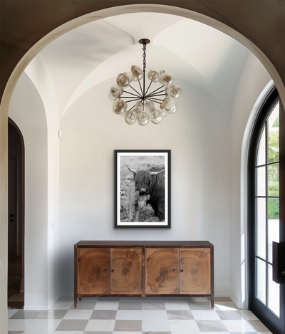 Highland Pair - Black & White Photographic Print, Stretched Canvas or Wall Art Print I Heart Wall Art