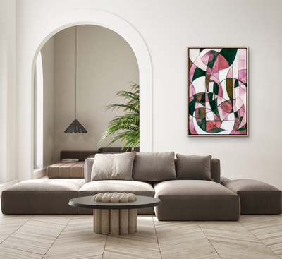 Mix & Match - Pink Monochrome Stretched Canvas or Wall Art Print I Heart Wall Art