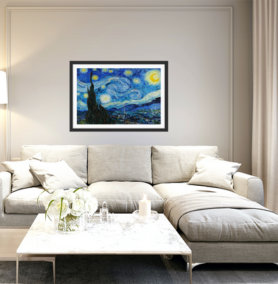 The Starry Night (1889) by Van Gogh - Fine Art or Canvas Print I Heart Wall Art Australia
