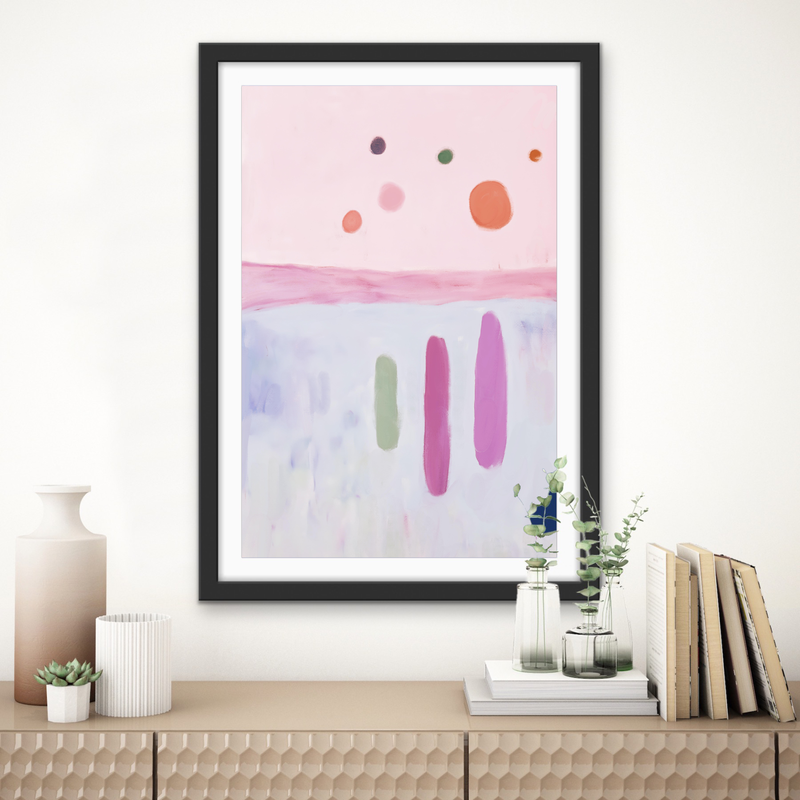 Star Reflection - Abstract Pastel Colour Stretched Canvas or Wall Art Print I Heart Wall Art