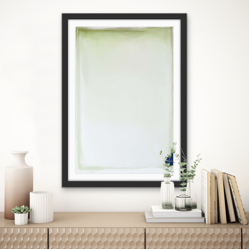 Rosyln - Green Modern Abstract Stretched Canvas or Wall Art Print I Heart Wall Art