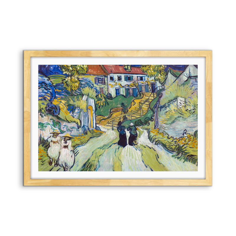 Stairway at Auvers (1890) by Van Gogh - Fine Art or Canvas Print I Heart Wall Art Australia