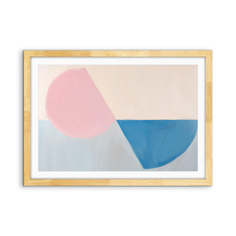 Fractions - Geometric Shapes Stretched Canvas or Wall Art Print I Heart Wall Art