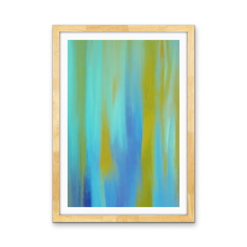 Blue Aura - Abstract Colour Stretched Canvas or Wall Art Print I Heart Wall Art