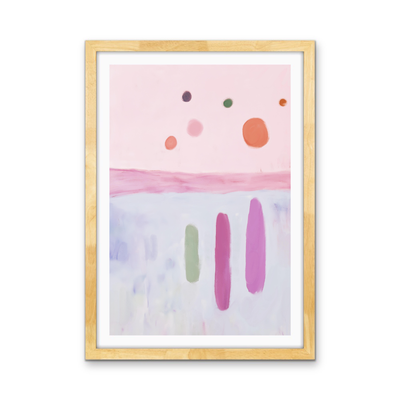 Star Reflection - Abstract Pastel Colour Stretched Canvas or Wall Art Print I Heart Wall Art