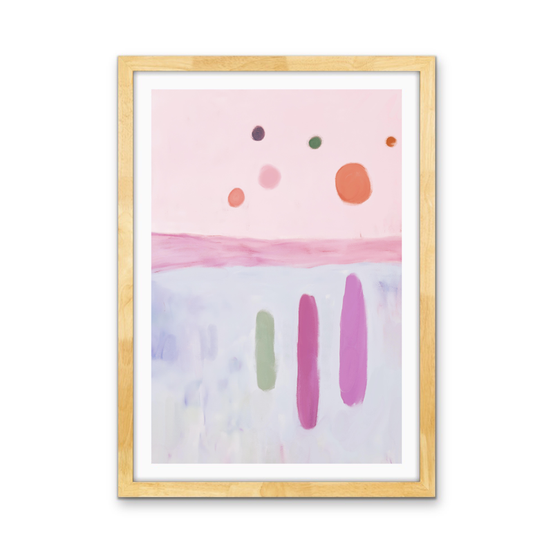 Star Reflection - Abstract Pastel Colour Stretched Canvas or Wall Art Print I Heart Wall Art