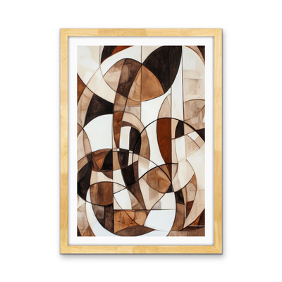 Mix & Match - Brown Monochrome Stretched Canvas or Wall Art Print I Heart Wall Art