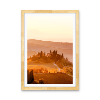 The Hills of Tuscany - Sunset Photographic Print, Stretched Canvas or Wall Art Print I Heart Wall Art