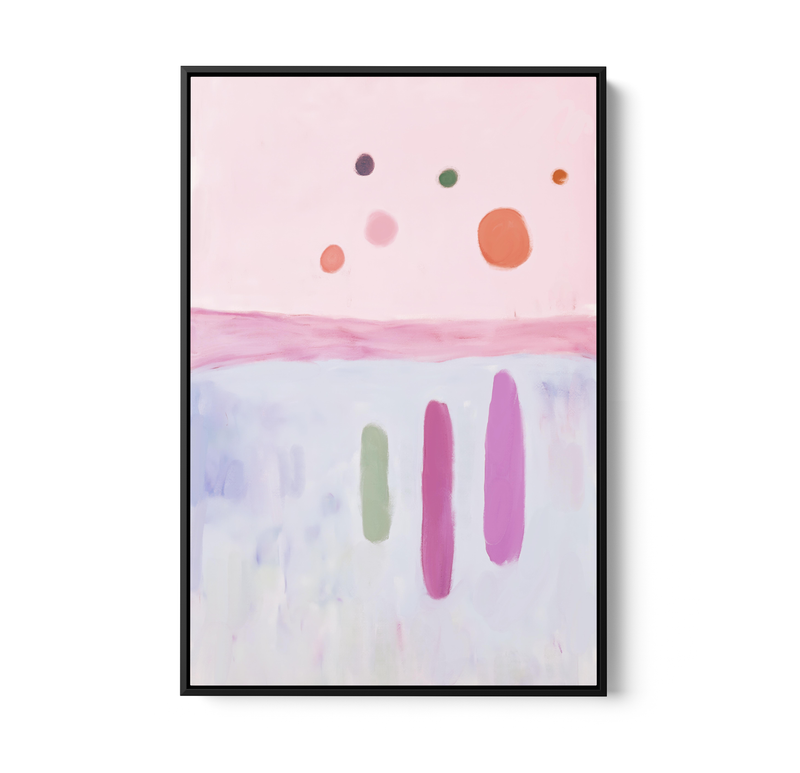 Star Reflection - Abstract Pastel Colour Stretched Canvas or Wall Art Print I Heart Wall Art