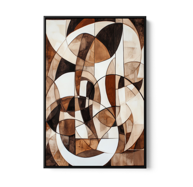 Mix & Match - Brown Monochrome Stretched Canvas or Wall Art Print I Heart Wall Art