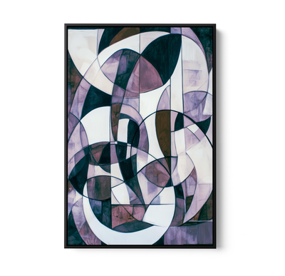 Mix & Match - Purple Monochrome Stretched Canvas or Wall Art Print I Heart Wall Art