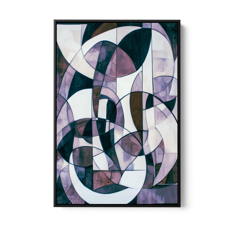 Mix & Match - Purple Monochrome Stretched Canvas or Wall Art Print I Heart Wall Art