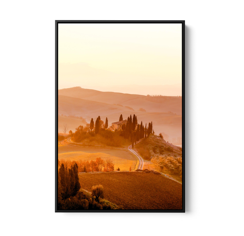 The Hills of Tuscany - Sunset Photographic Print, Stretched Canvas or Wall Art Print I Heart Wall Art