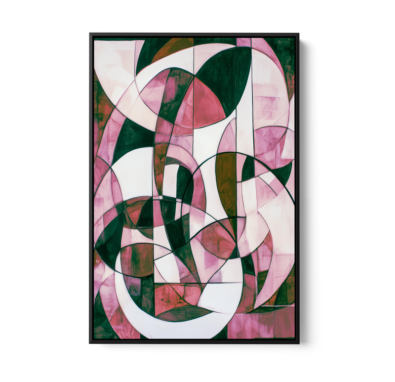 Mix & Match - Pink Monochrome Stretched Canvas or Wall Art Print I Heart Wall Art