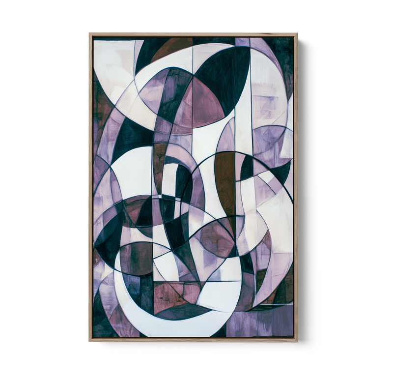 Mix & Match - Purple Monochrome Stretched Canvas or Wall Art Print I Heart Wall Art