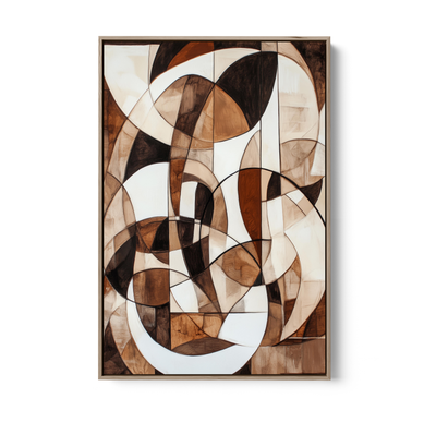 Mix & Match - Brown Monochrome Stretched Canvas or Wall Art Print I Heart Wall Art