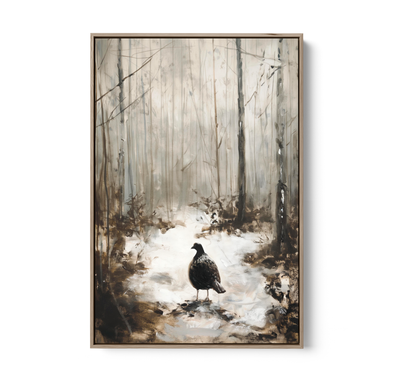 Black Snow Bird - Stretched Canvas or Wall Art Print I Heart Wall Art