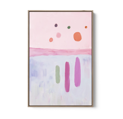 Star Reflection - Abstract Pastel Colour Stretched Canvas or Wall Art Print I Heart Wall Art