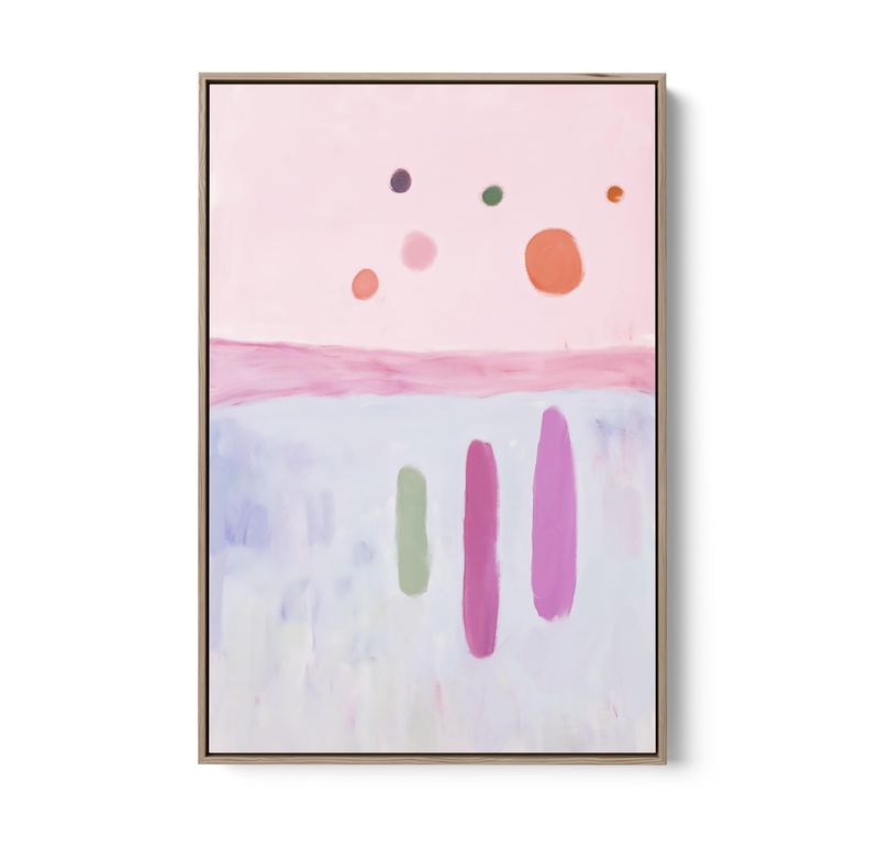 Star Reflection - Abstract Pastel Colour Stretched Canvas or Wall Art Print I Heart Wall Art