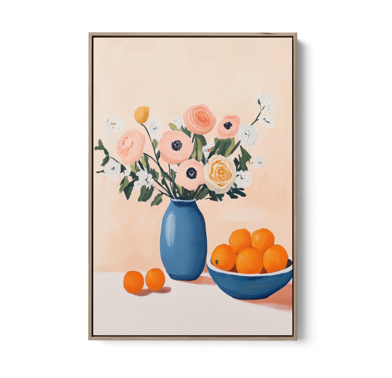 Decadence 1 - Fruit & Floral Still Life Stretched Canvas or Wall Art Print I Heart Wall Art