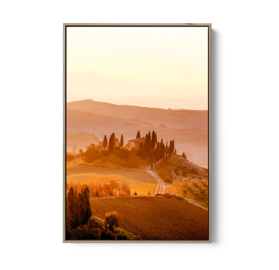 The Hills of Tuscany - Sunset Photographic Print, Stretched Canvas or Wall Art Print I Heart Wall Art