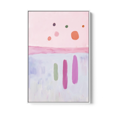 Star Reflection - Abstract Pastel Colour Stretched Canvas or Wall Art Print I Heart Wall Art
