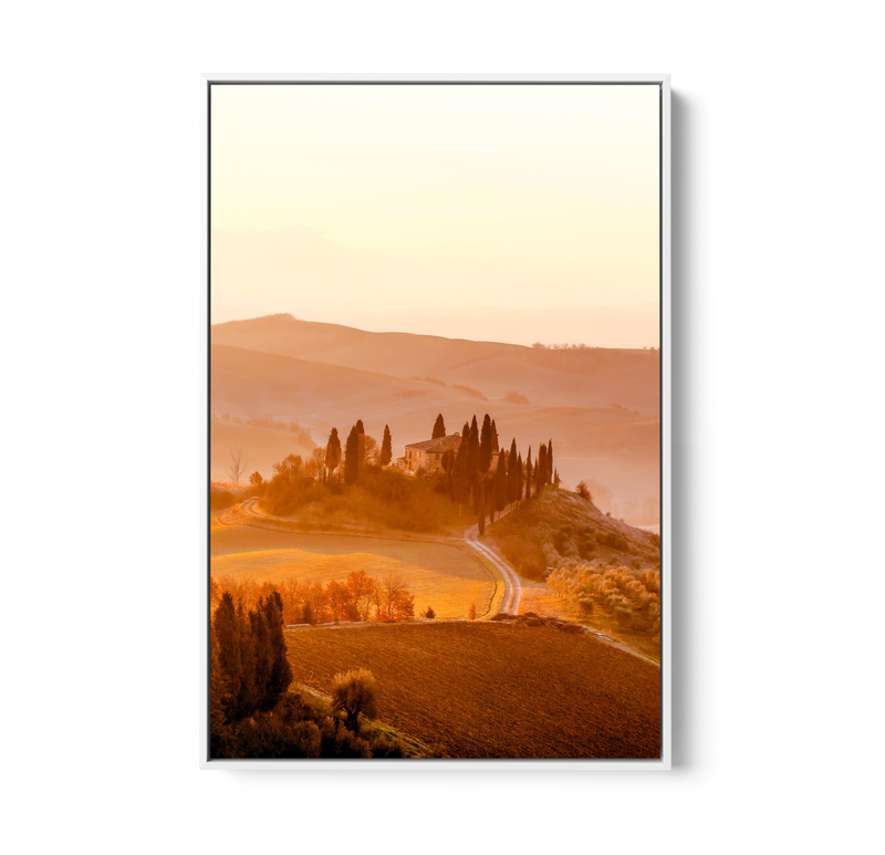 The Hills of Tuscany - Sunset Photographic Print, Stretched Canvas or Wall Art Print I Heart Wall Art